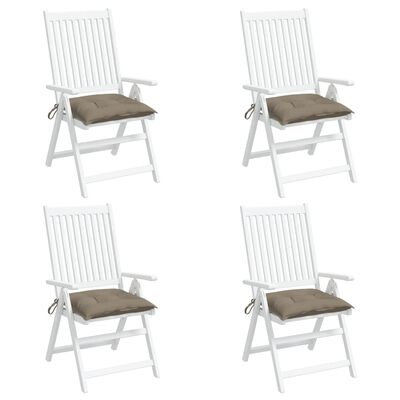 vidaXL Coussins de chaise lot de 4 taupe 50x50x7 cm tissu oxford