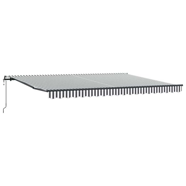 vidaXL Auvent r&eacute;tractable automatique anthracite et blanc 450x300 cm