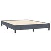 vidaXL Sommier à lattes de lit et matelas gris foncé 140x210cm velours