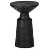 vidaXL Table d'appoint noir &Oslash;33x50 cm bois de manguier massif