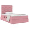 vidaXL Lit avec rangement et matelas Rose 120 x 190 cm Velours