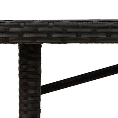 vidaXL Table de jardin avec dessus en bois d'acacia noir 190x80x74 cm