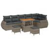 vidaXL Ensemble de canap&eacute; de jardin 9 pcs Gris polyrotin