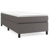 vidaXL Sommier à lattes de lit avec matelas Gris 90x200 cm Similicuir