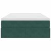 vidaXL Lit avec rangement et matelas Vert fonc&eacute; 120 x 200 cm Velours
