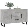 vidaXL Buffet gris b&eacute;ton 100x36x60 cm bois d'ing&eacute;nierie