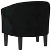 vidaXL Chaise cabriolet noir velours