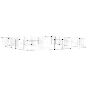 vidaXL Cage animaux de compagnie &agrave; 28 panneaux et porte Noir 35x35 cm