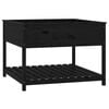 vidaXL Jardini&egrave;re et &eacute;tag&egrave;re Noir 111,5x111,5x81 cm Bois massif de pin