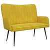 vidaXL Sofa 2 places Jaune 115 x 61 x 87 cm Velours