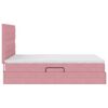vidaXL Lit avec rangement et matelas Rose 140 x 200 cm Velours