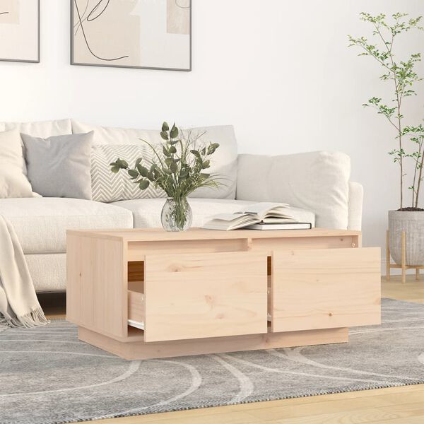 vidaXL Table basse 80x50x35 cm Bois massif de pin