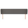 vidaXL T&ecirc;te de lit avec oreilles Gris 183x23x78/88 cm Similicuir