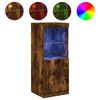 vidaXL Buffet avec lumi&egrave;res LED ch&ecirc;ne fum&eacute; 41x37x100 cm