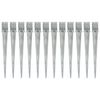 vidaXL Piquets au sol 12 pcs Argent&eacute; 10x10x91 cm Acier galvanis&eacute;