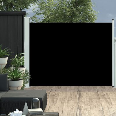 vidaXL Auvent latéral rétractable de patio 140x500 cm Noir