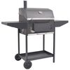 vidaXL Barbecue au charbon de bois avec &eacute;tag&egrave;re inf&eacute;rieure Noir
