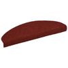 vidaXL Tapis d'escalier autocollants 10 pièces 65 x 21 x 4 cm Bordeaux Rouge Demi-rond Grand