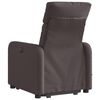 vidaXL Fauteuil inclinable de massage &eacute;lectrique Marron fonc&eacute; Tissu