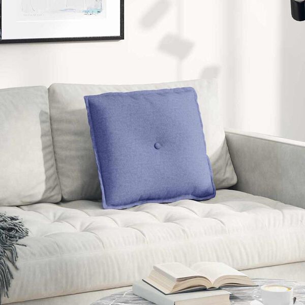 vidaXL Coussin de Dos Bleu denim 50 x 19 x 45 cm tissu