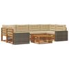 vidaXL Ensemble de canap&eacute;s d'ext&eacute;rieur 7 pc Naturel et Beige Polyester