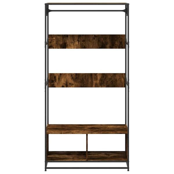 vidaXL Armoire chêne fumé 90x50x180 cm bois d'ingénierie