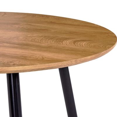vidaXL Table de salle à manger Chêne et noir 90x73,5 cm MDF