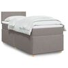 vidaXL Sommier &agrave; lattes de lit avec matelas Taupe 90x190 cm Tissu