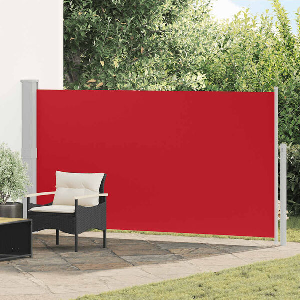 vidaXL Auvent latéral rétractable de patio 170x300 cm Rouge