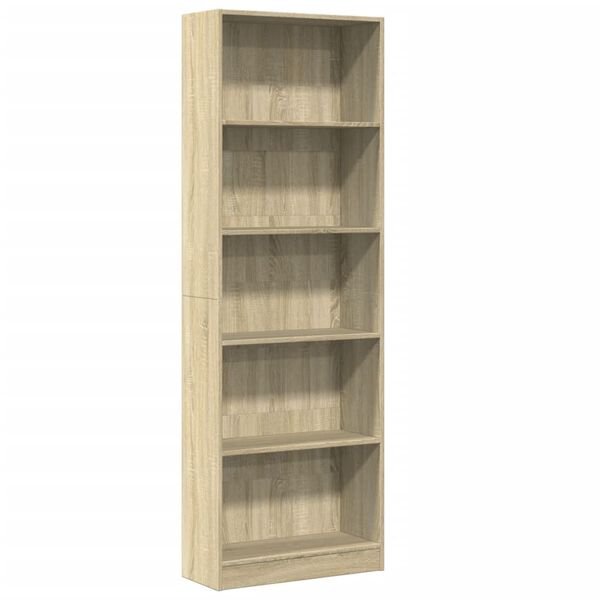 vidaXL Biblioth&egrave;que ch&ecirc;ne sonoma 60x24x176 cm bois d'ing&eacute;nierie