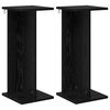 vidaXL Support de Plante 2 pc Ch&ecirc;ne Noir 25 x 25,5 x 60,5 cm