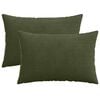 vidaXL Housse de coussin 2 pcs HEERLEN Vert 30 x 50 cm velours c&ocirc;tel&eacute;