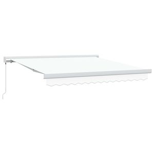 vidaXL Auvent r&eacute;tractable Blanc 300 x 250 cm Toile et Aluminium