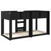vidaXL Lit Superpos&eacute; pour Enfants Ch&ecirc;ne noir 80 x 200 cm