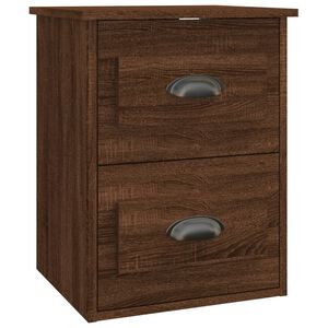 vidaXL Table de chevet murale ch&ecirc;ne marron 41,5x36x53 cm