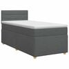 vidaXL Lit boxspring avec matelas Gris fonc&eacute; 80 x 200 cm Tissu