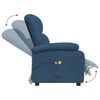 vidaXL Fauteuil &eacute;lectrique de massage Bleu Tissu