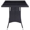 vidaXL Ensemble &agrave; manger d'ext&eacute;rieur 9 pcs R&eacute;sine tress&eacute;e Noir
