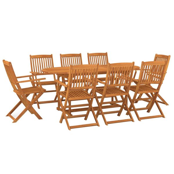 vidaXL Ensemble &agrave; manger de jardin 9 pcs bois massif d'acacia