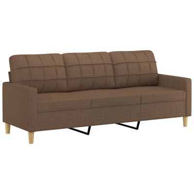 vidaXL Canapé à 3 places Marron 180 cm Tissu