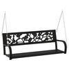 vidaXL Balancelle de jardin 125 cm Acier et plastique Noir