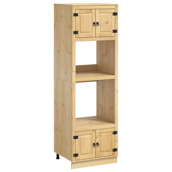 vidaXL Armoire avec &eacute;tag&egrave;re SKI Brun Miel 66 x 58 x 207 cm Pin massif