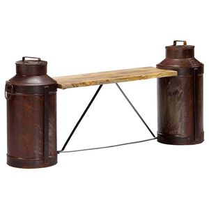 vidaXL Banc bouteille de lait 150x33x64 cm Bois de manguier solide