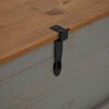 vidaXL Coffre de rangement HALDEN gris 91x91x47 cm bois massif pin