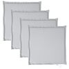 vidaXL Coussins de si&egrave;ge de jardin lot de 4 gris clair 45x45x2cm carr&eacute;