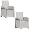 vidaXL Chaise de jardin inclinable imitant le rotin 2 pcs