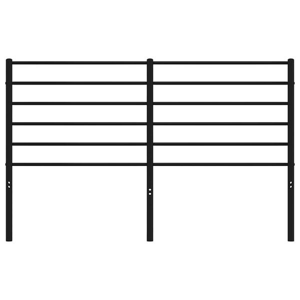 vidaXL T&ecirc;te de lit de remplacement m&eacute;tal noir 135 cm