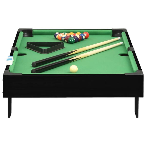 vidaXL Mini table de billard 3 pieds 92x52x19 cm Noir et vert