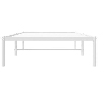 vidaXL Cadre de lit métal sans matelas blanc 90x200 cm