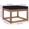 vidaXL Salon palette de jardin 3 pcs et coussins Bois de pin impr&eacute;gn&eacute;